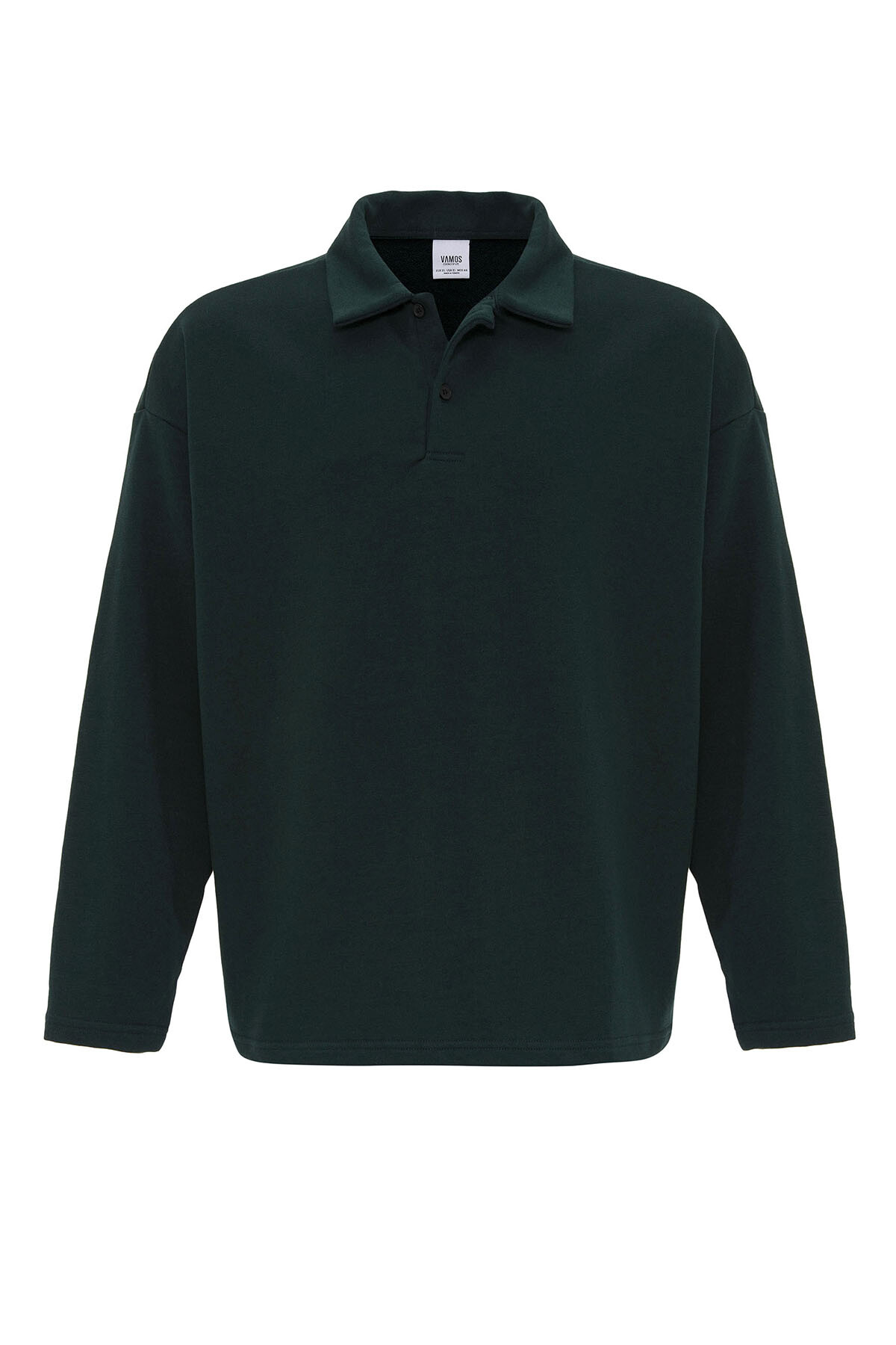 BASIC POLO YAKA SWEATSHIRT NEFTİ