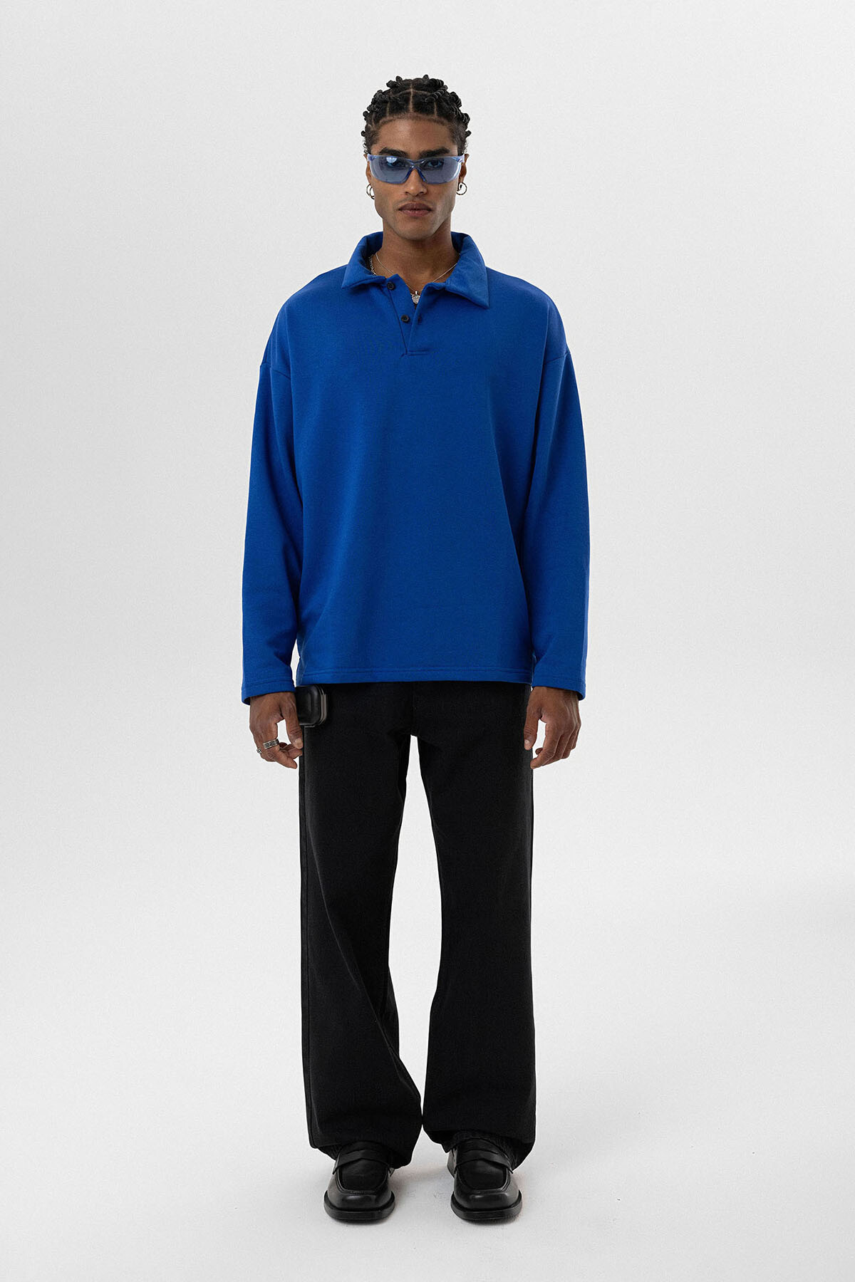 BASIC POLO YAKA SWEATSHIRT SAKS