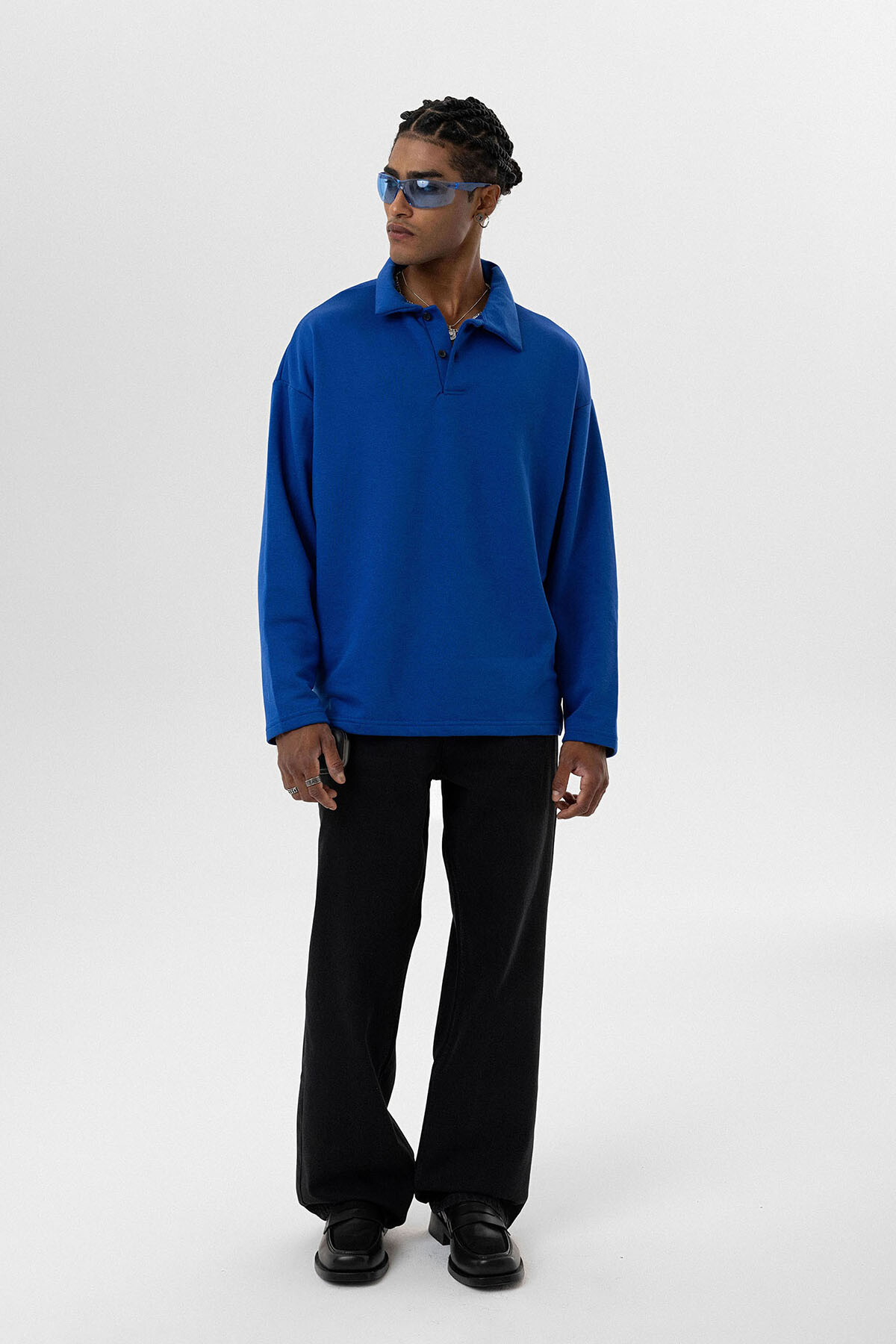 BASIC POLO YAKA SWEATSHIRT SAKS