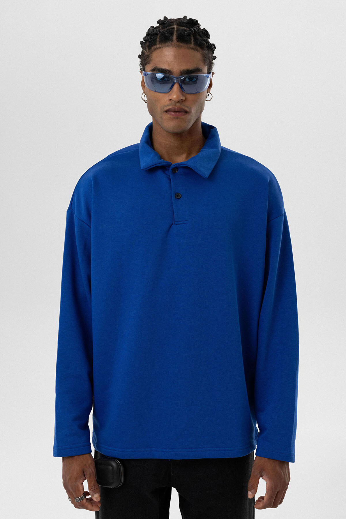 BASIC POLO YAKA SWEATSHIRT SAKS