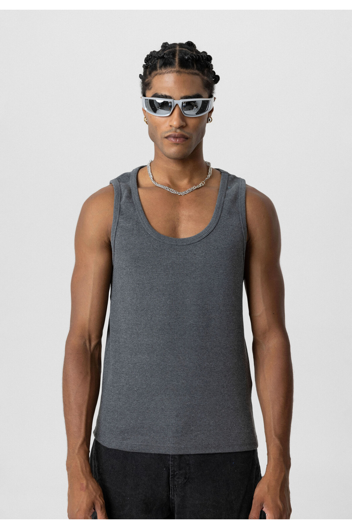 BASIC TANK TOP KAŞKORSE ATLET FÜME