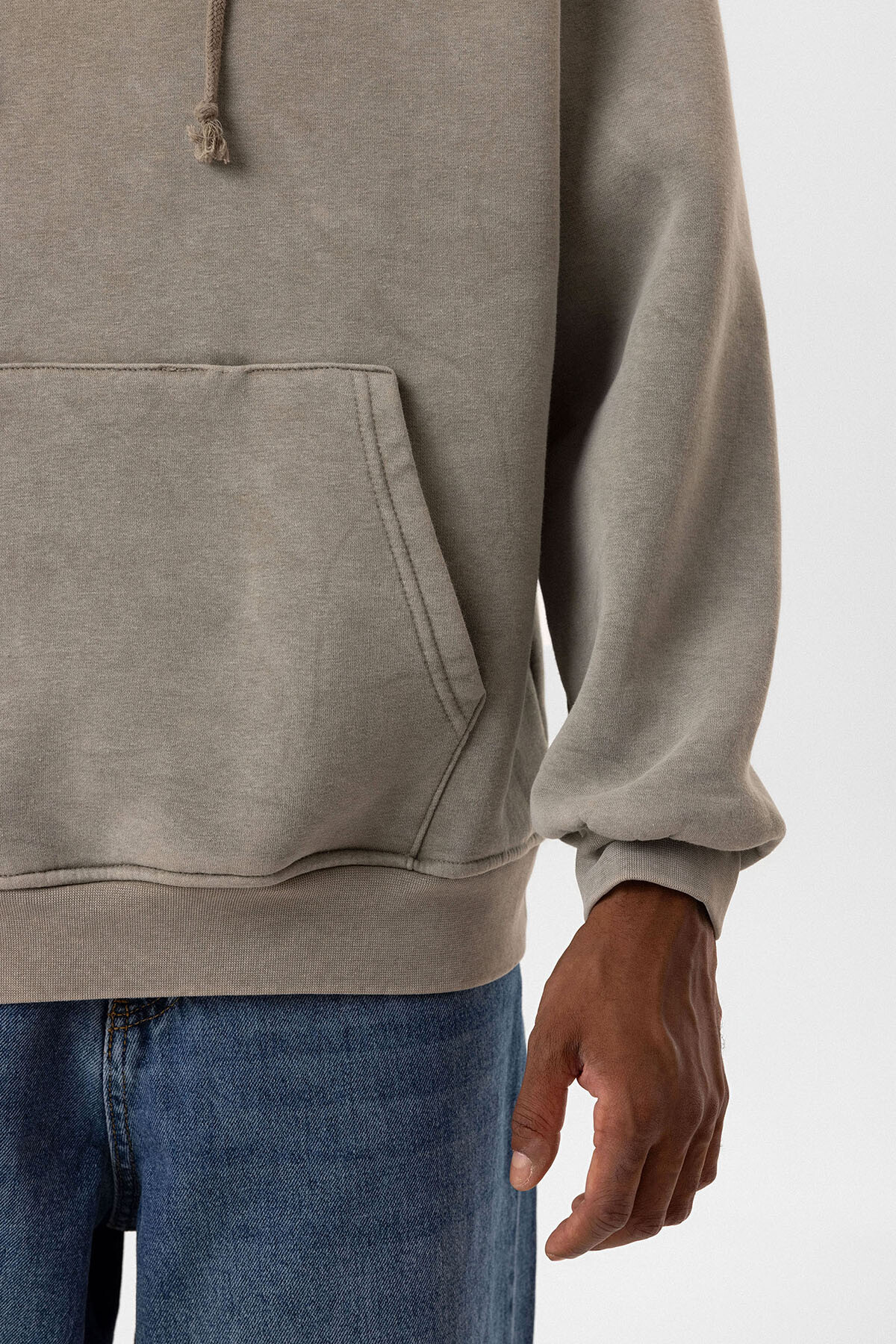 BASIC YIKAMALI OVERSIZE SWEATSHIRT HAKİ