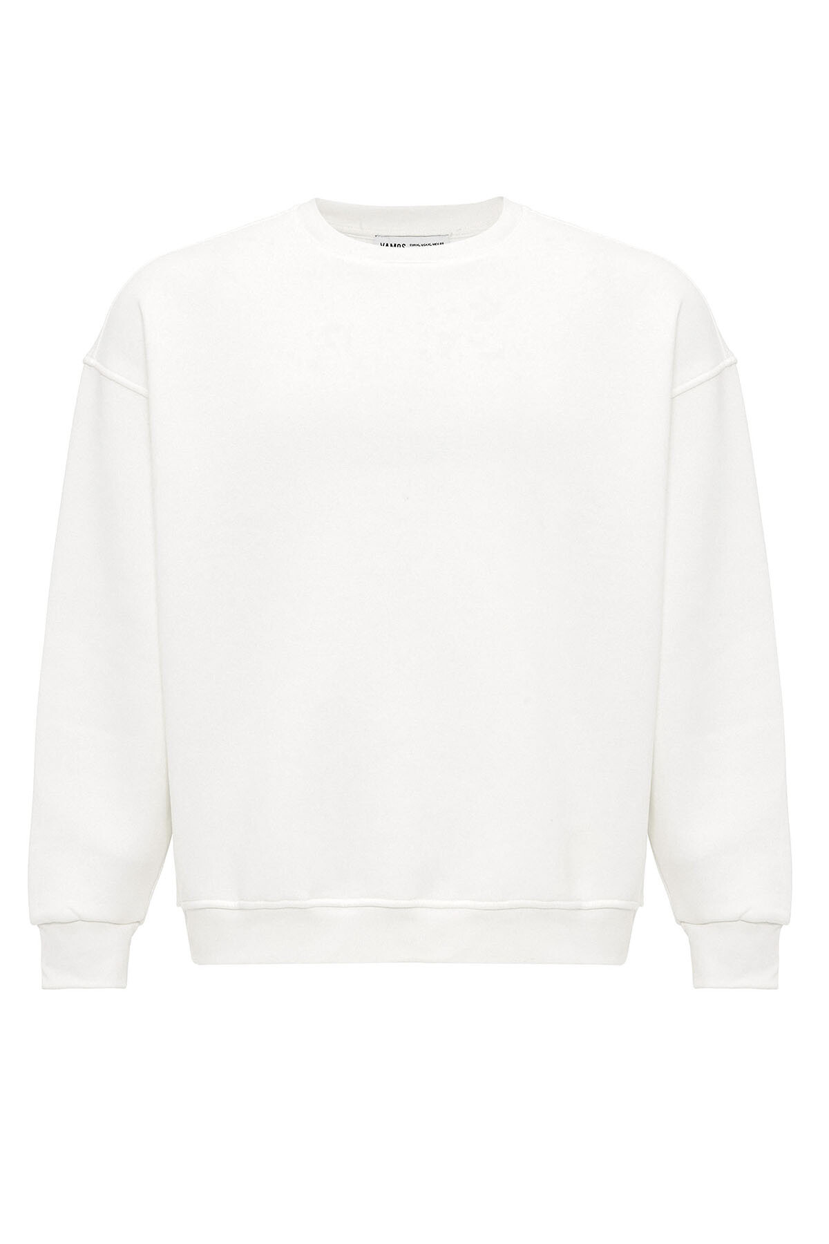 BASIC OVERSIZE BİSİKLET YAKA SWEATSHIRT EKRU