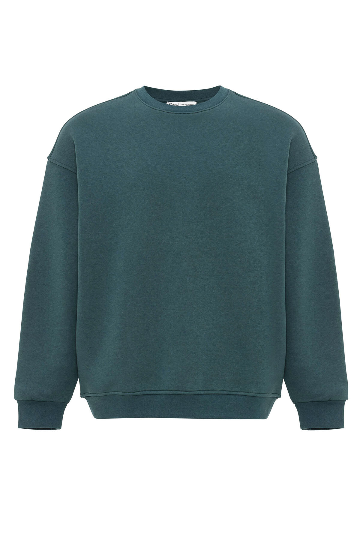 BASIC OVERSIZE BİSİKLET YAKA SWEATSHIRT PETROL