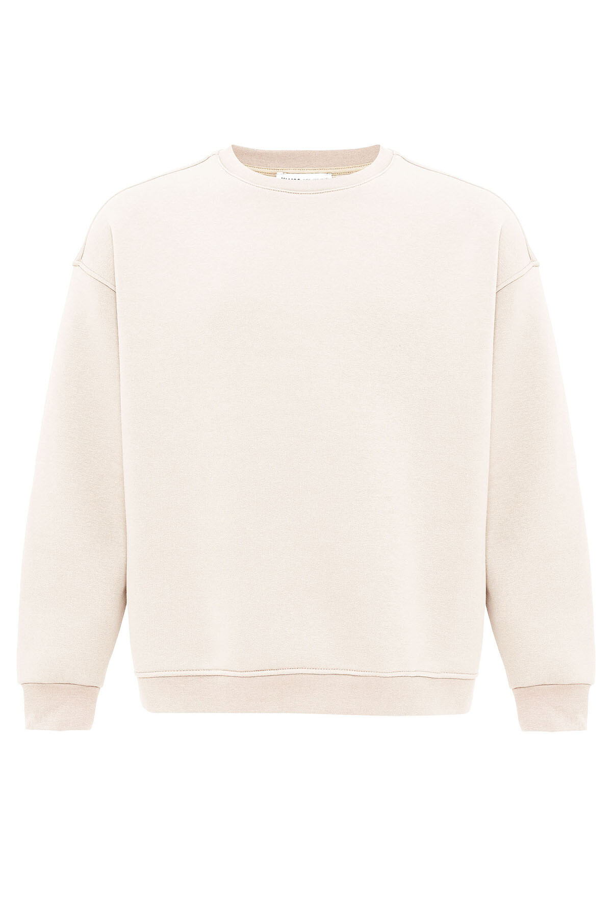 BASIC OVERSIZE BİSİKLET YAKA SWEATSHIRT TAŞ