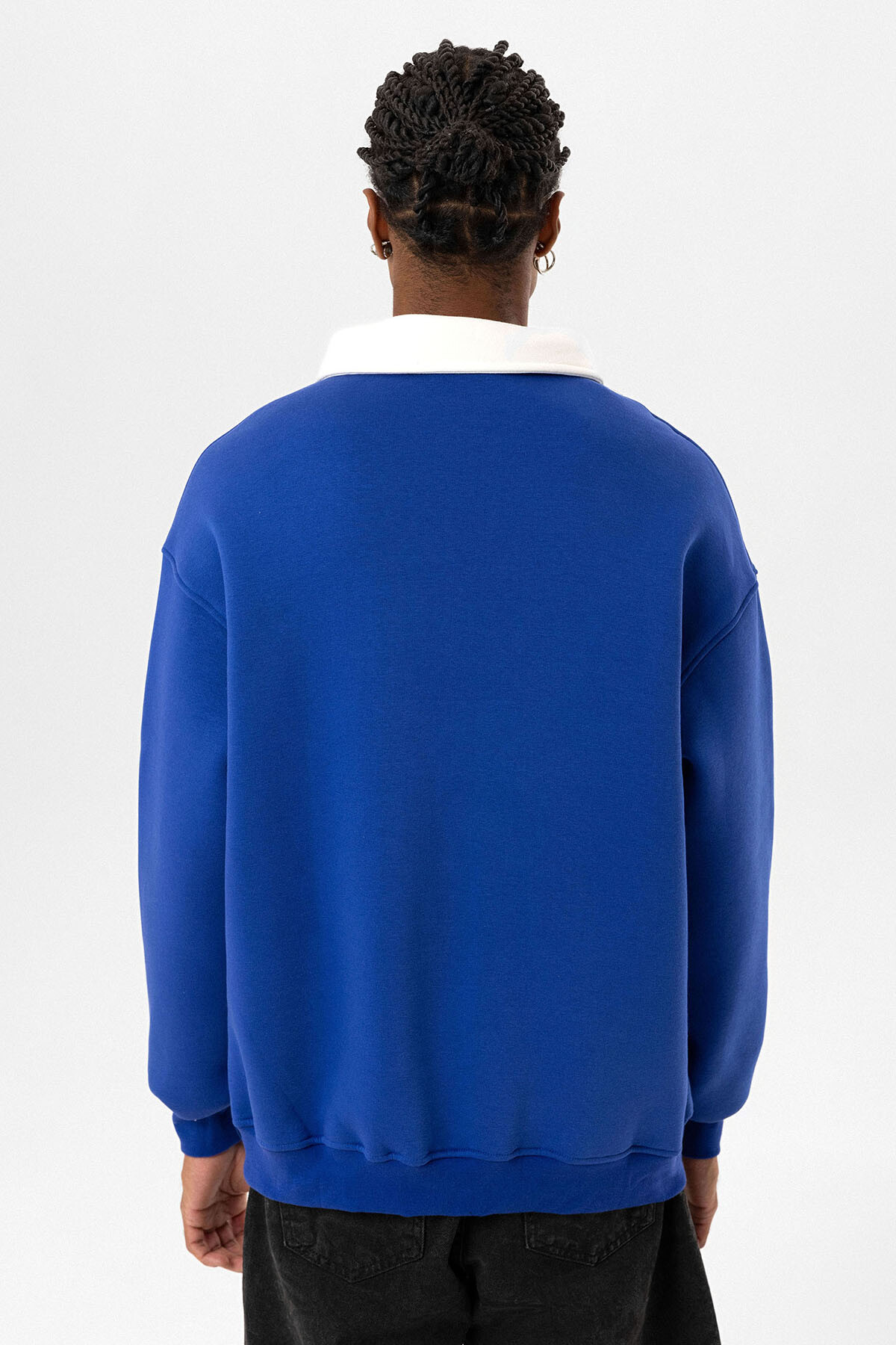 POLO YAKA OVERSIZE BASKILI SWEATSHIRT SAKS