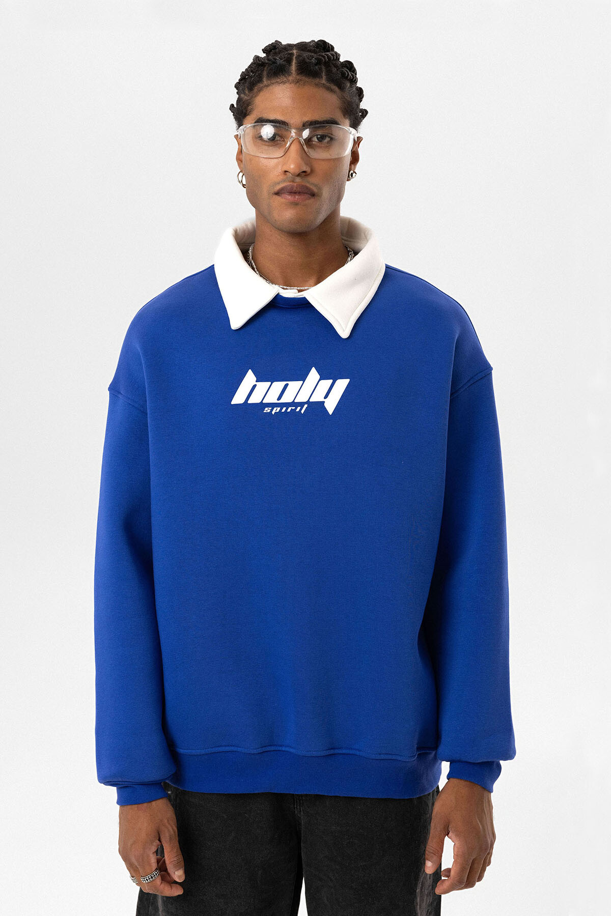 POLO YAKA OVERSIZE BASKILI SWEATSHIRT SAKS