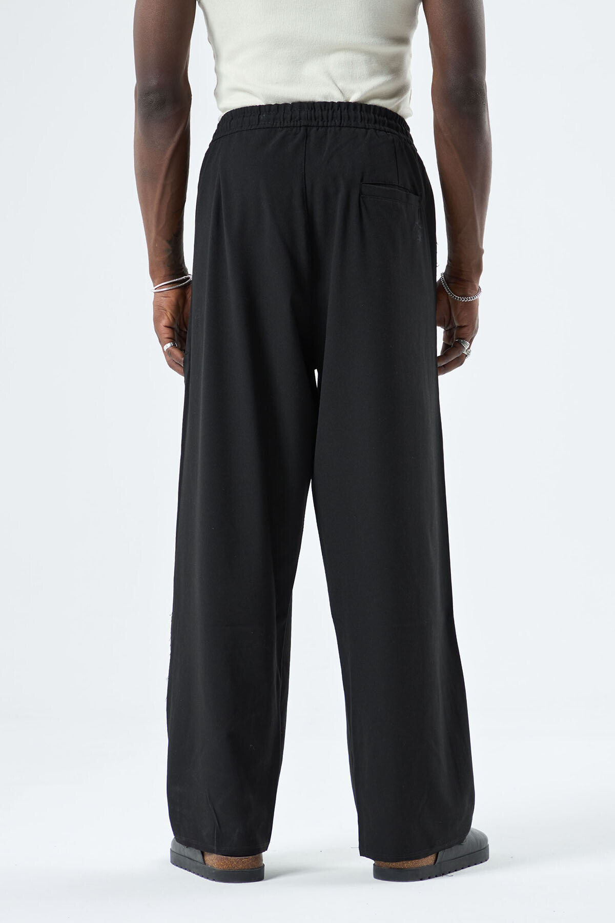 Siyah Basic Oversize Pantolon