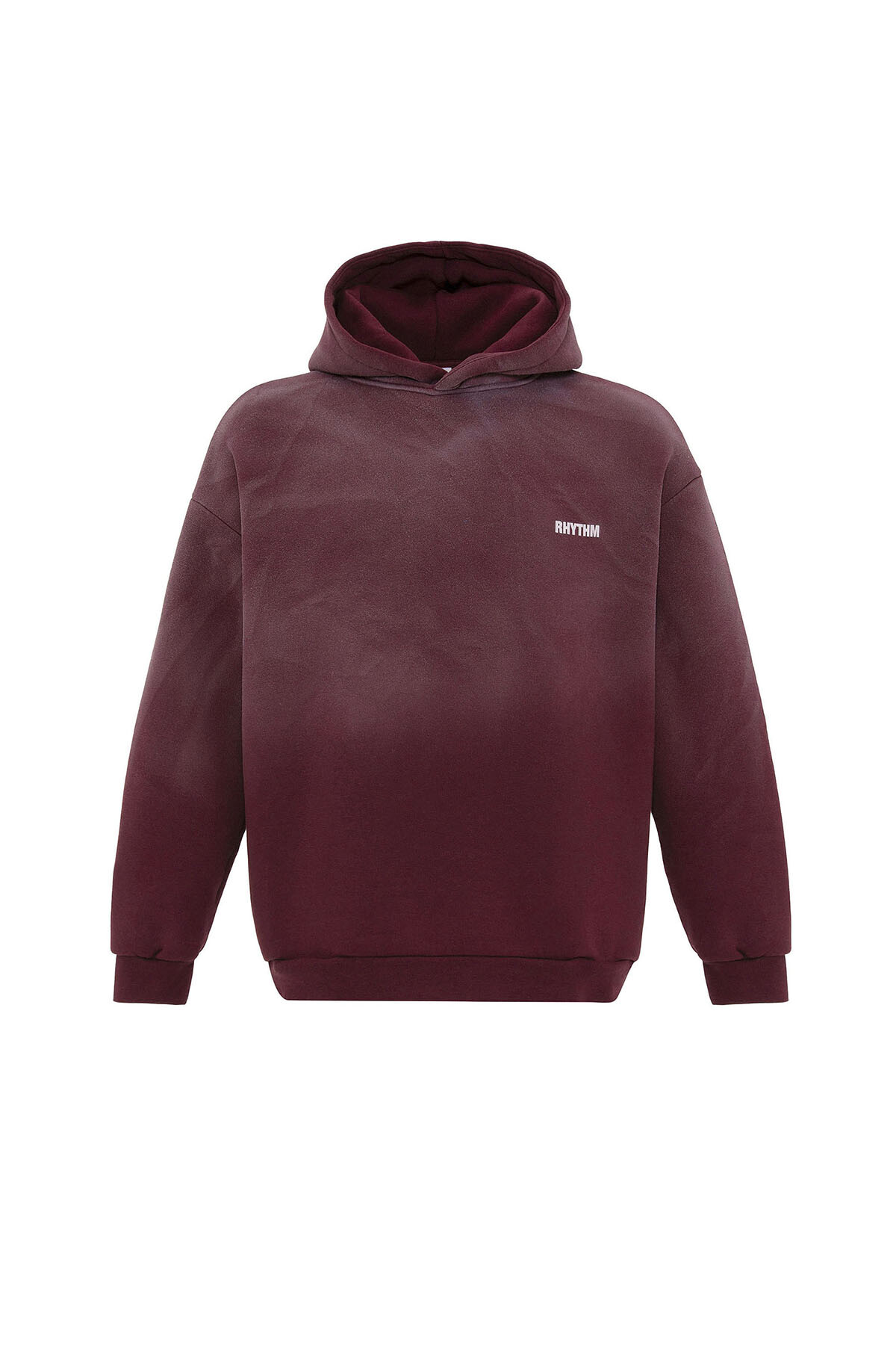 ARKA BASKILI OVERSIZE KAPÜŞONLU SWEATSHIRT BORDO