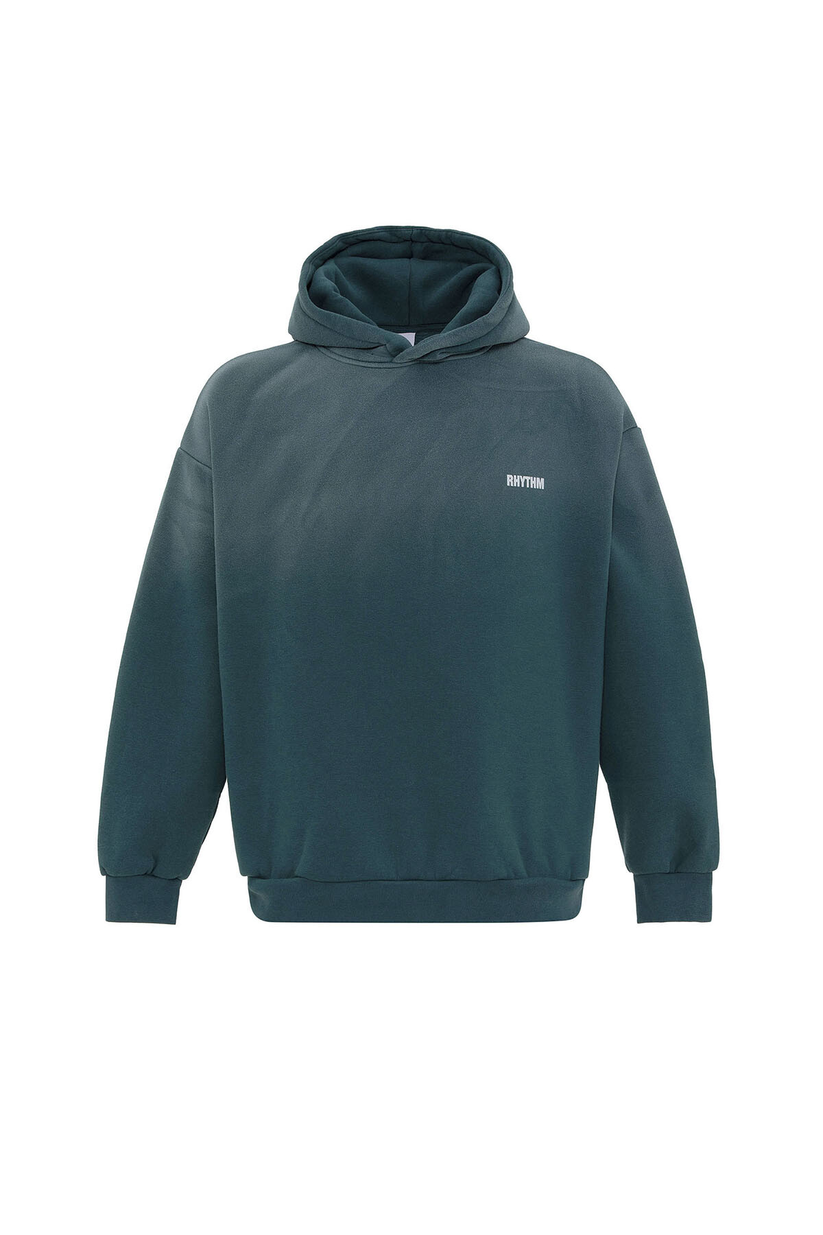 ARKA BASKILI OVERSIZE KAPÜŞONLU SWEATSHIRT PETROL