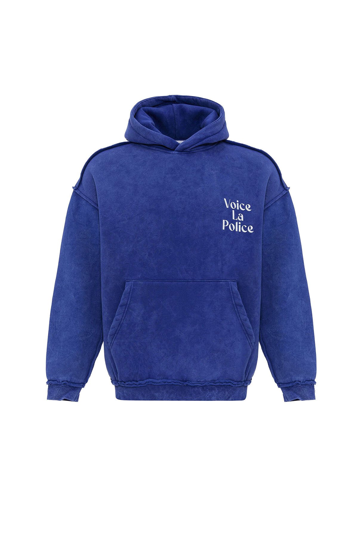 ARKA BASKILI OVERSIZE KAPÜŞONLU SWEATSHIRT SAKS