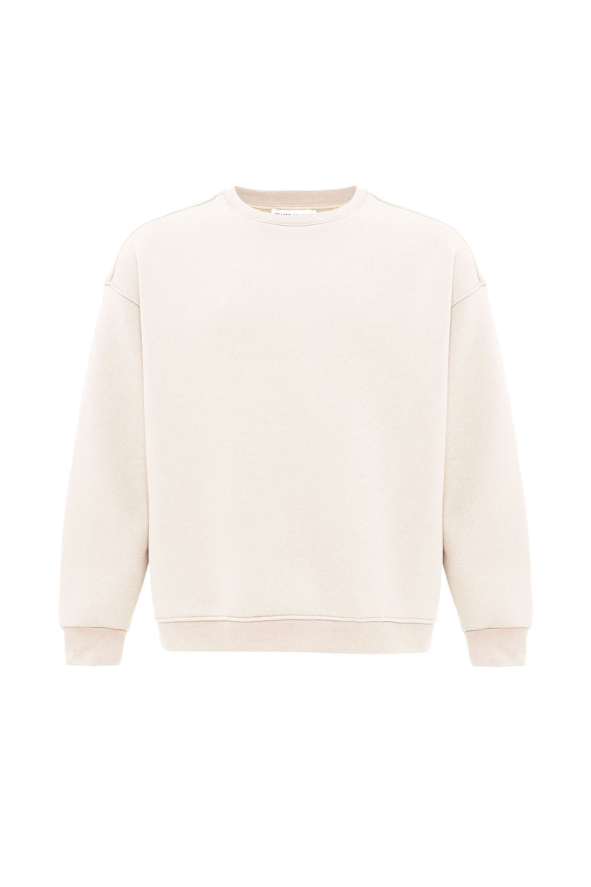 BASIC OVERSIZE BİSİKLET YAKA SWEATSHIRT TAŞ