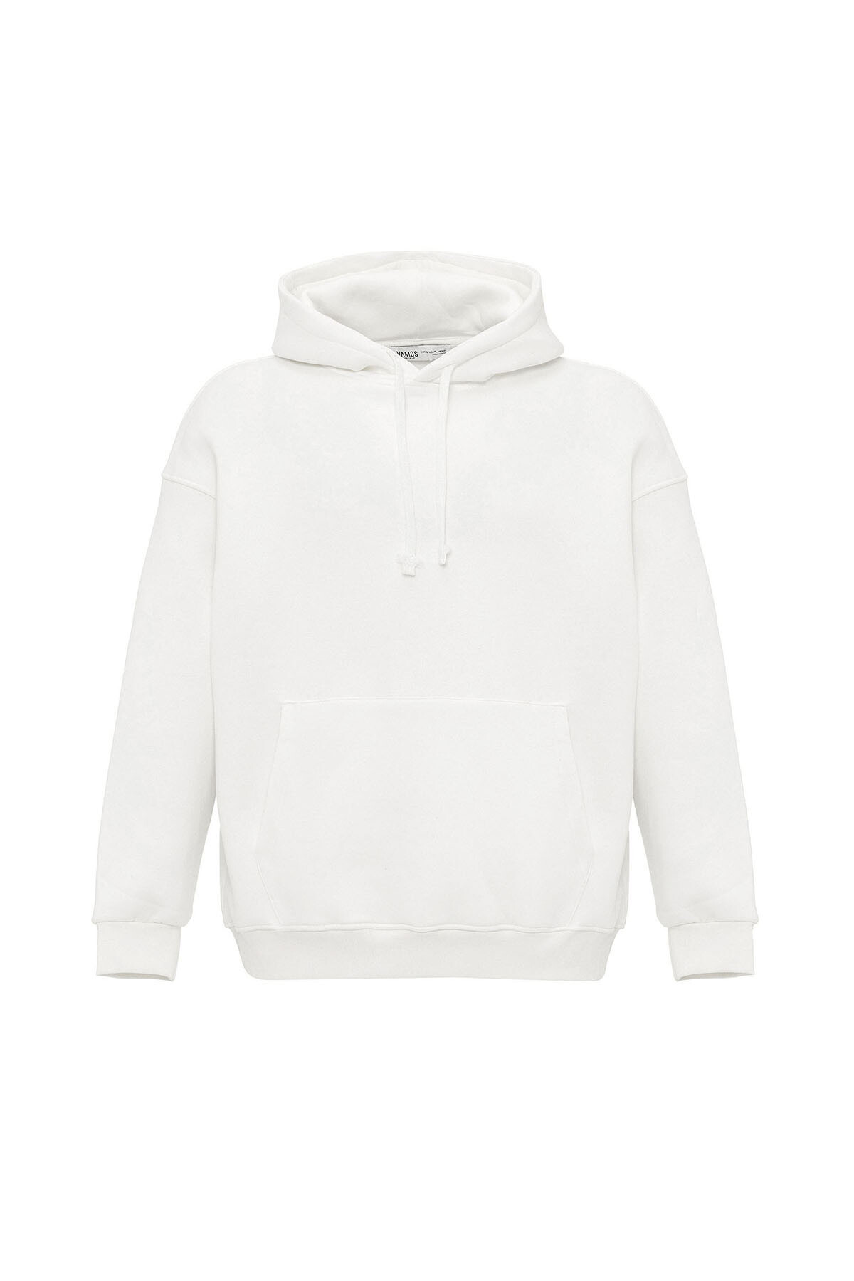 BASIC OVERSIZE KAPÜŞONLU CEP DETAYLI SWEATSHIRT EKRU