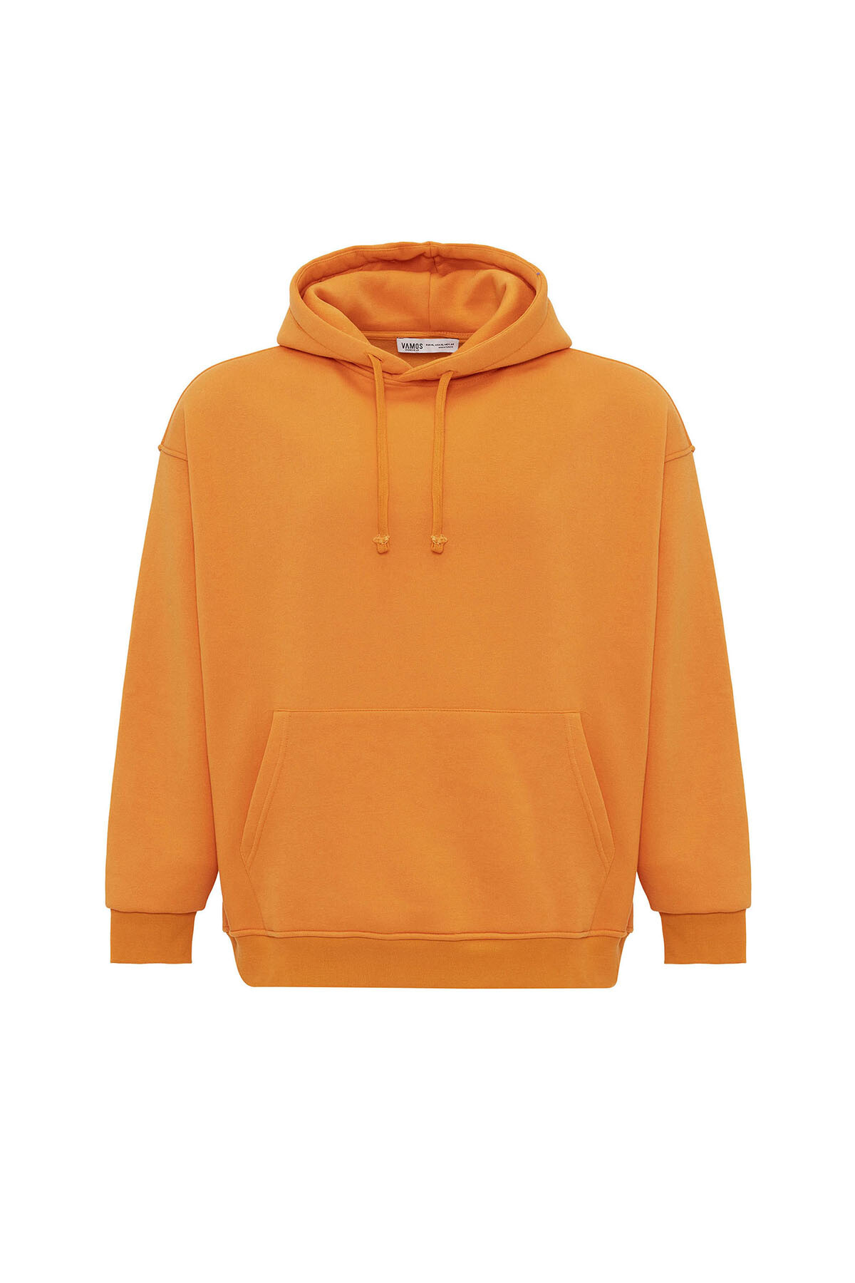 BASIC OVERSIZE KAPÜŞONLU CEP DETAYLI SWEATSHIRT ORANJ