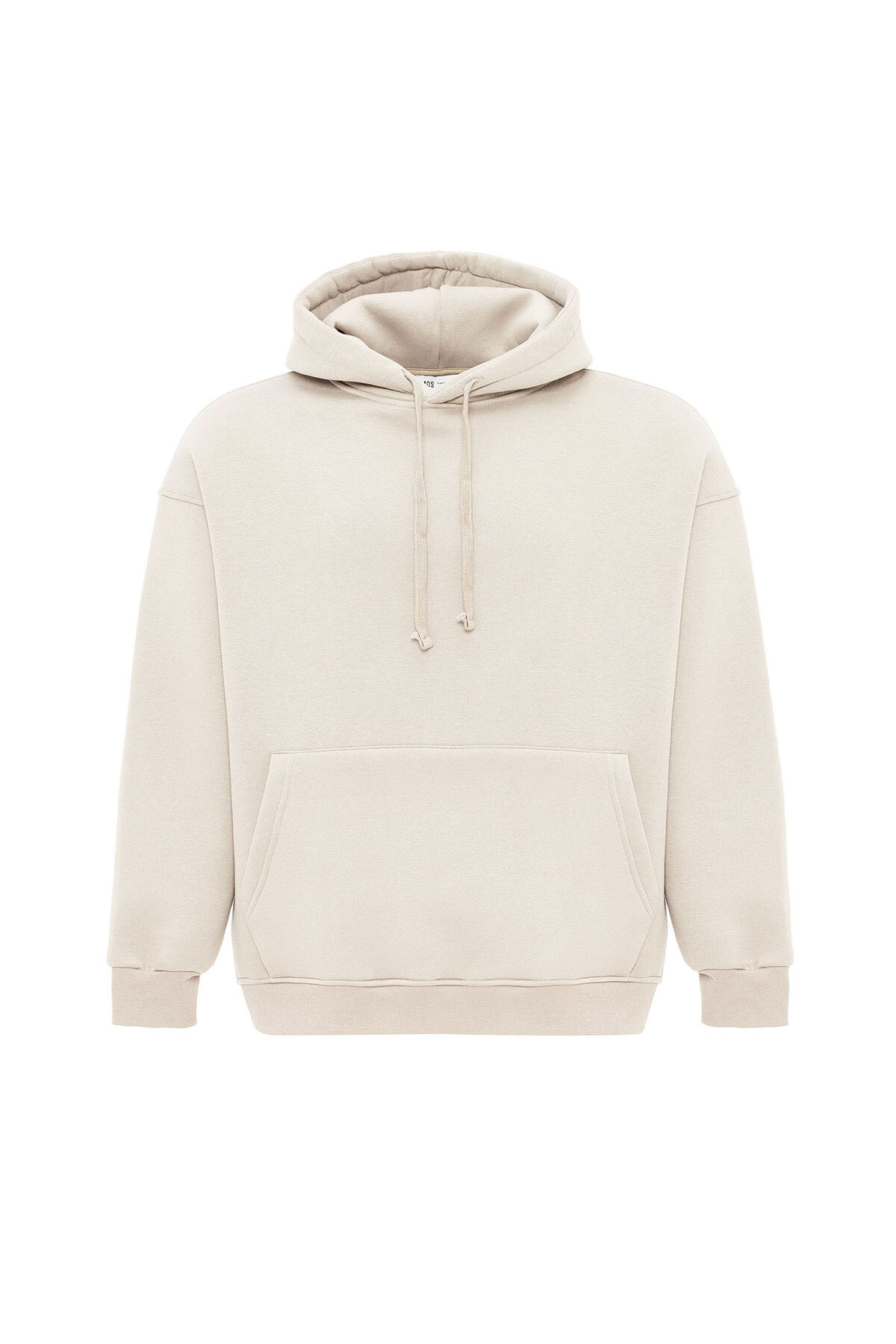 BASIC OVERSIZE KAPÜŞONLU CEP DETAYLI SWEATSHIRT TAŞ