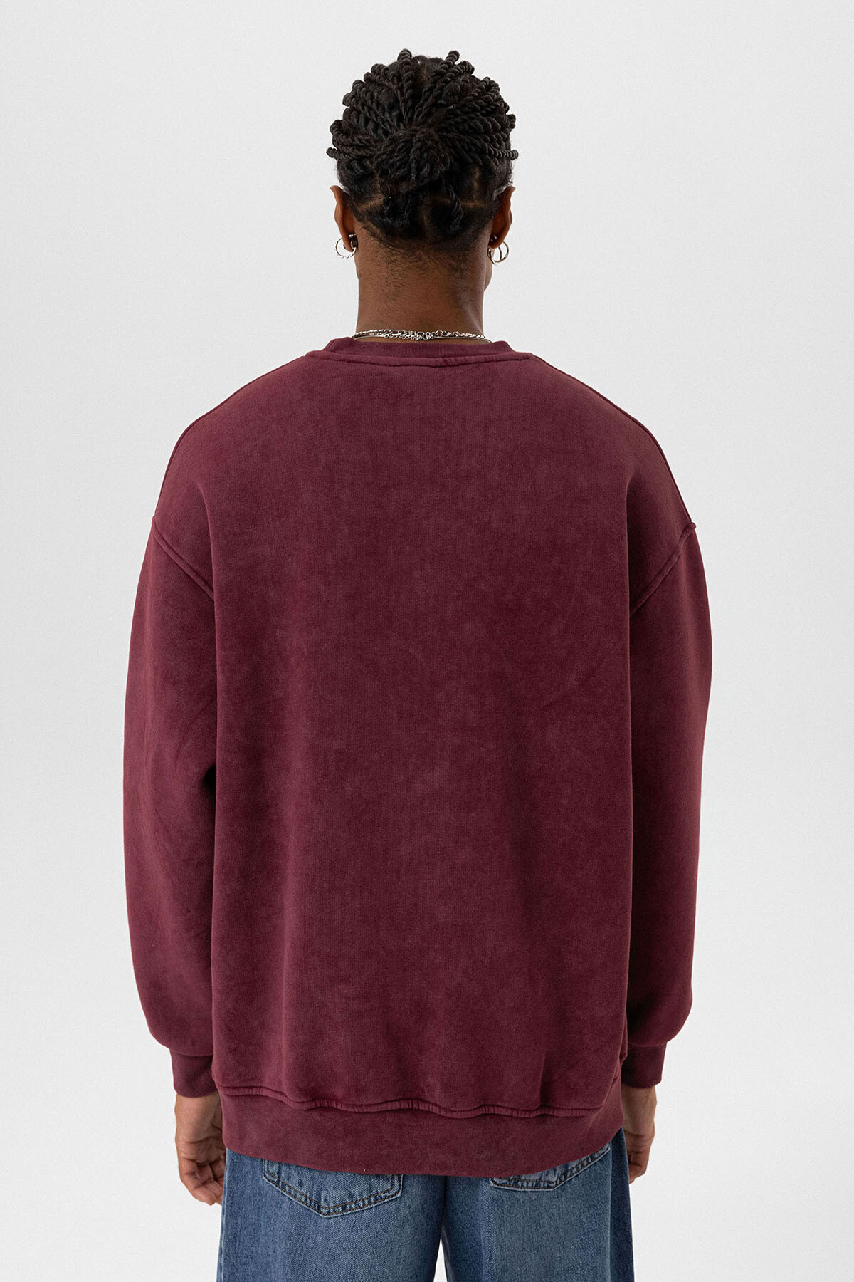 BASIC OVERSIZE SWEATSHIRT BORDO