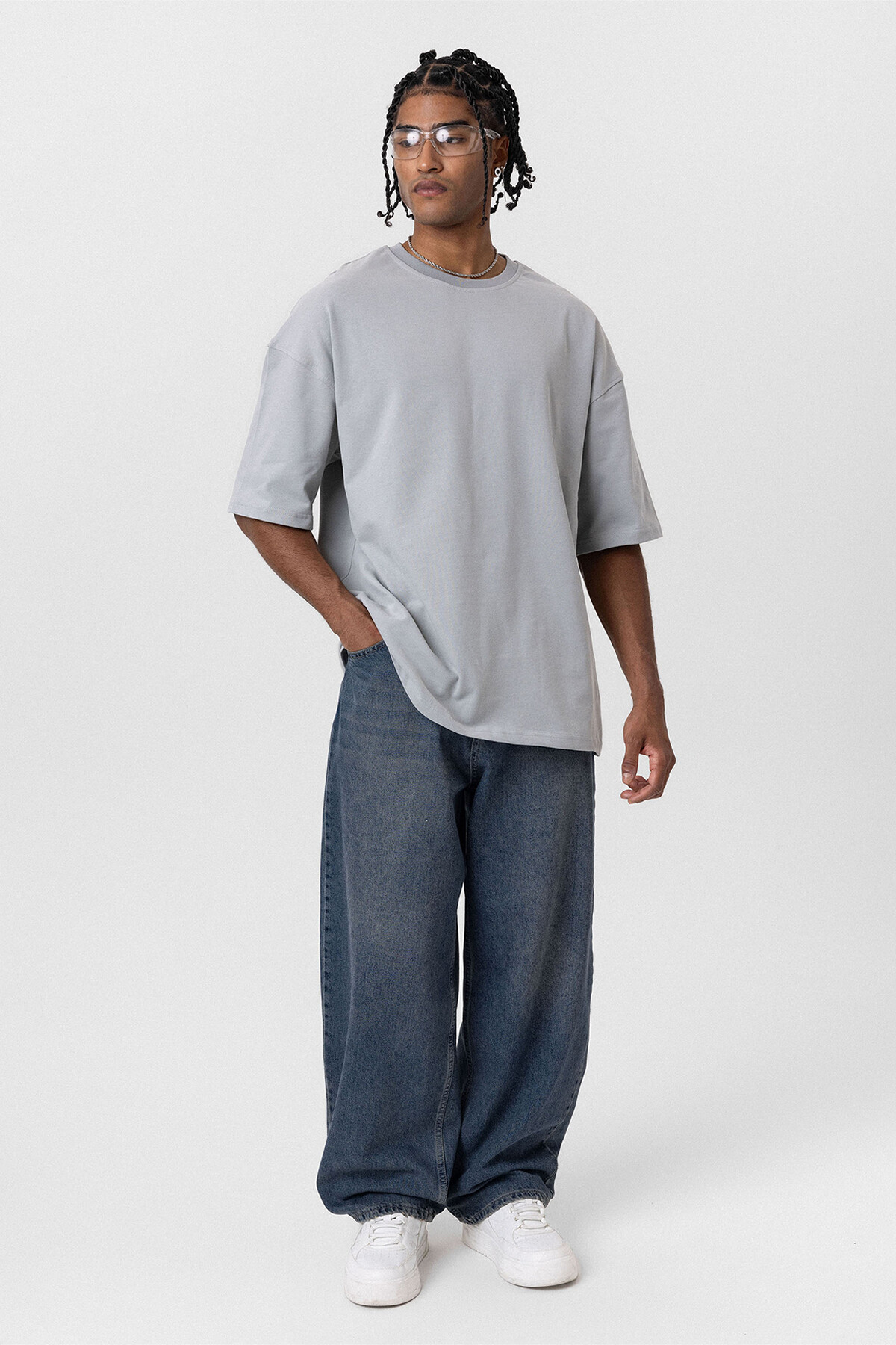 BASIC OVERSIZE TSHIRT GRİ