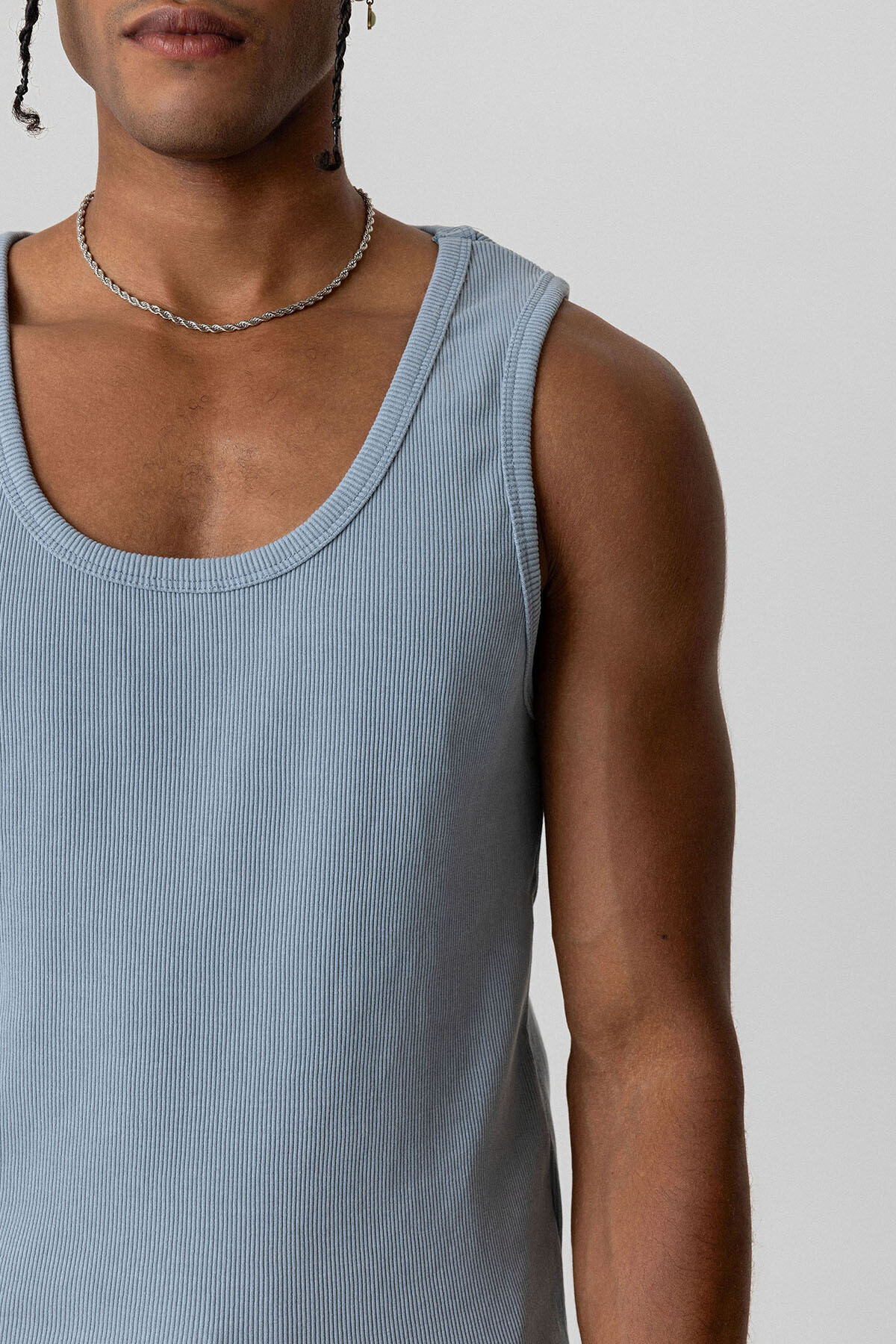 BASIC TANK TOP KAŞKORSE ATLET BOYAMA GRİ