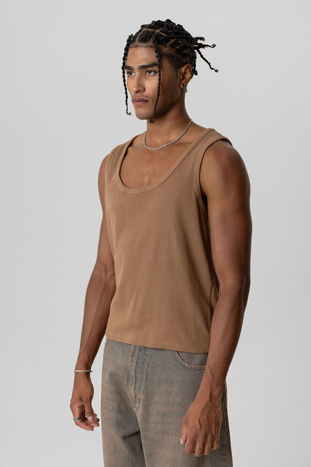 BASIC TANK TOP KAŞKORSE ATLET CAMEL