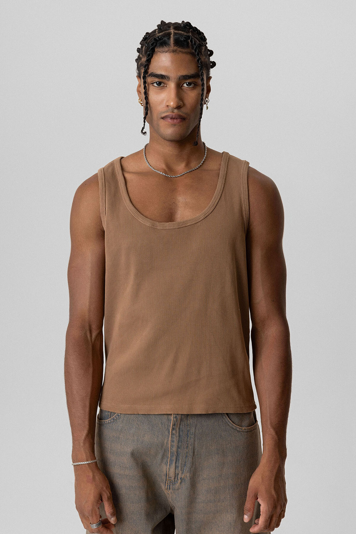 BASIC TANK TOP KAŞKORSE ATLET CAMEL