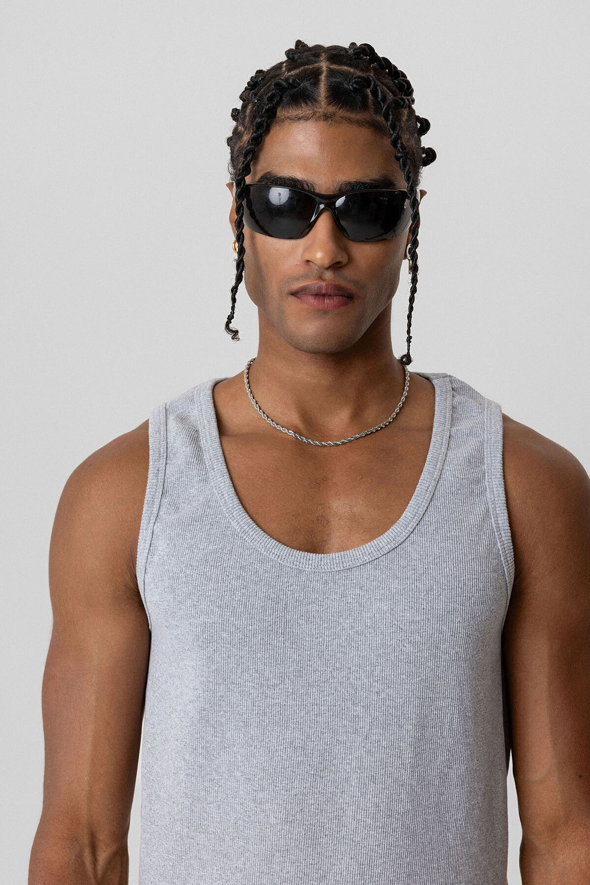 BASIC TANK TOP KAŞKORSE ATLET GRİ MELANJ