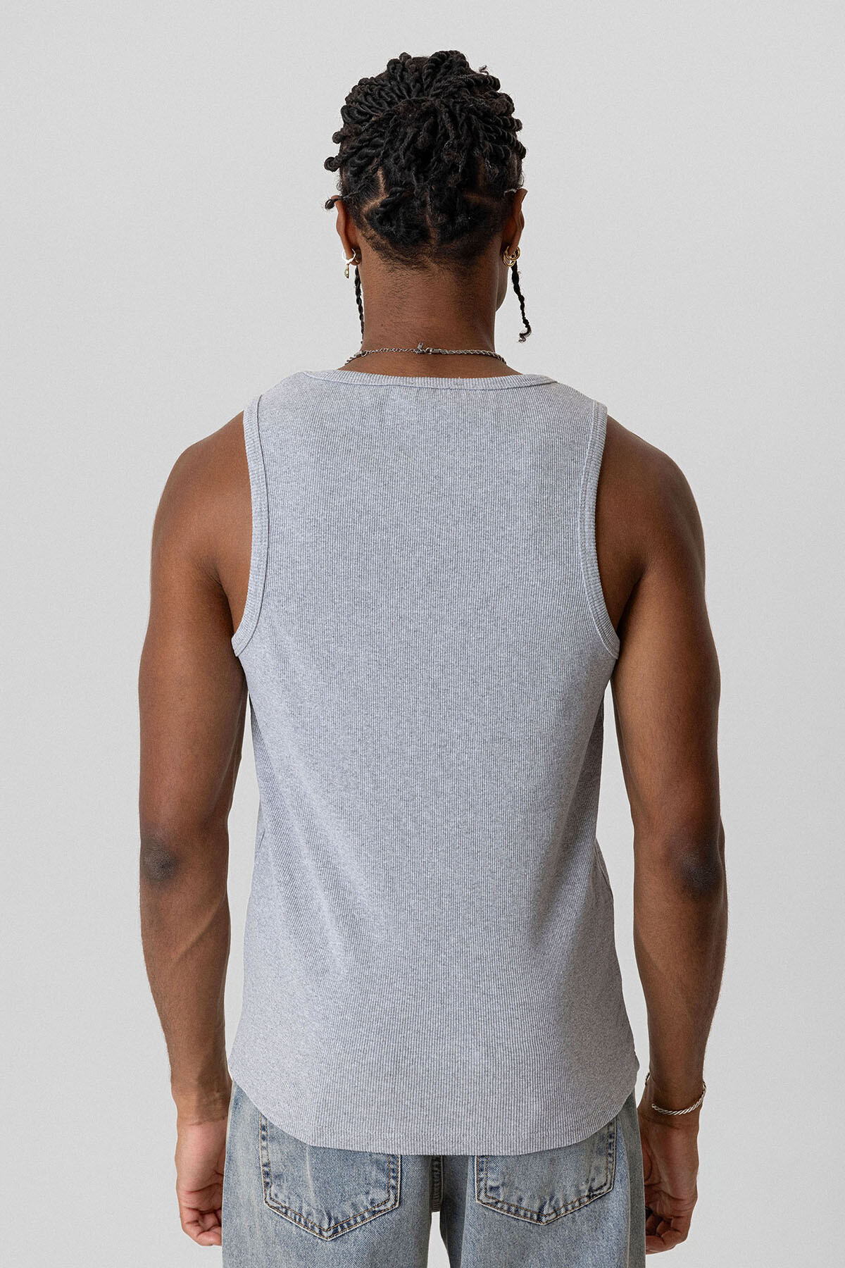 BASIC TANK TOP KAŞKORSE ATLET GRİ MELANJ