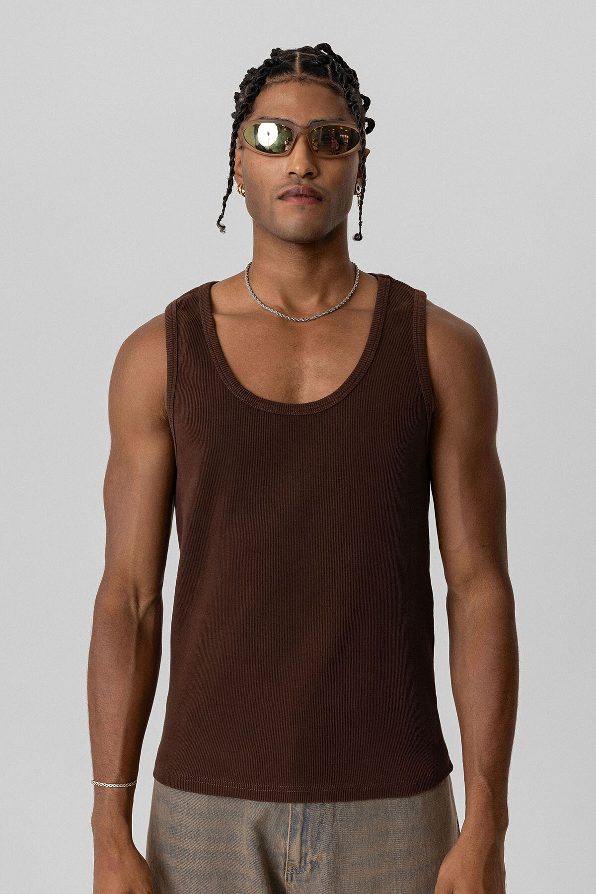 BASIC TANK TOP KAŞKORSE ATLET KAHVE