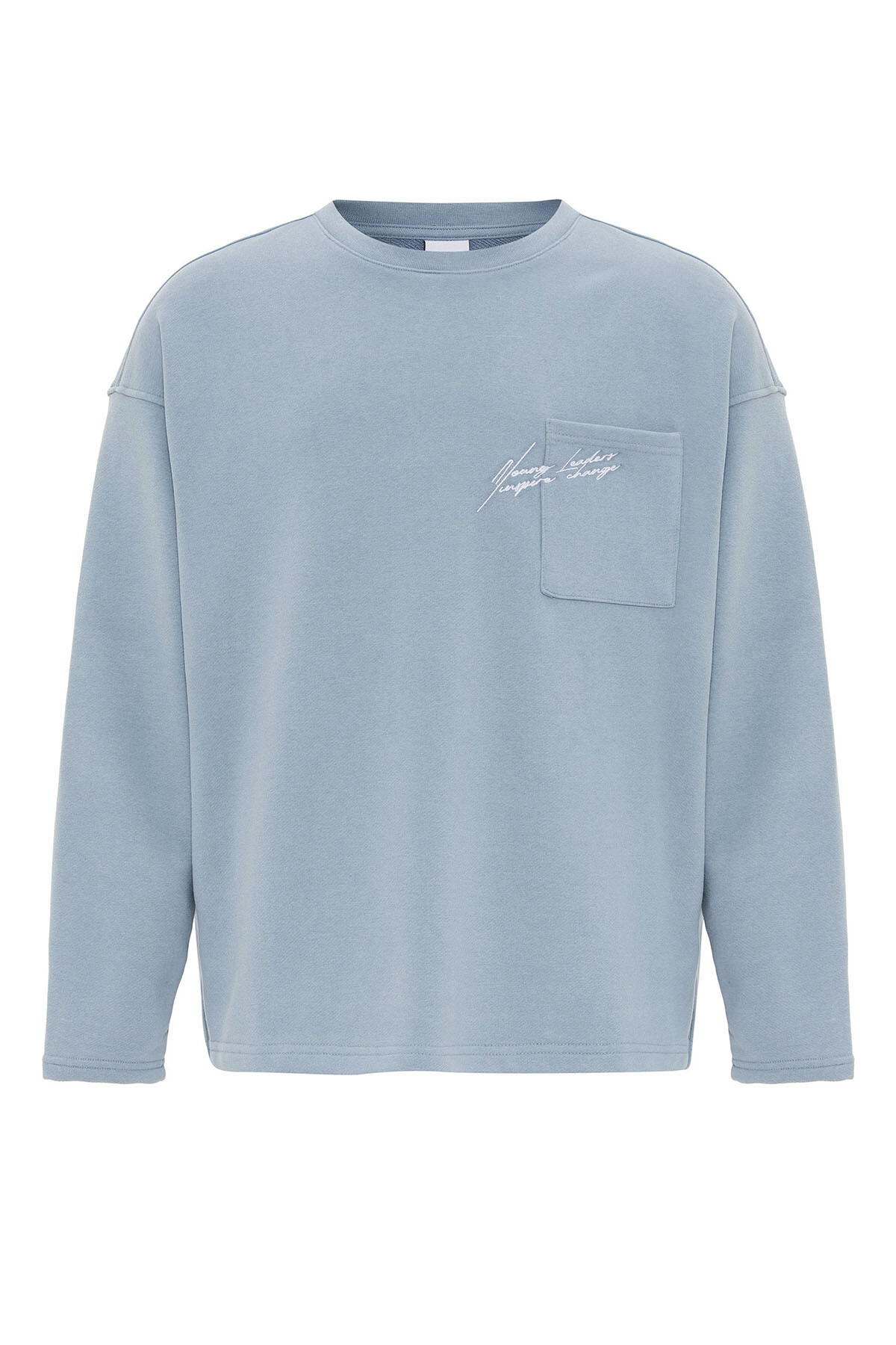 CEP DETAYLI OVERSIZE SWEATSHIRT AQUA MARINE