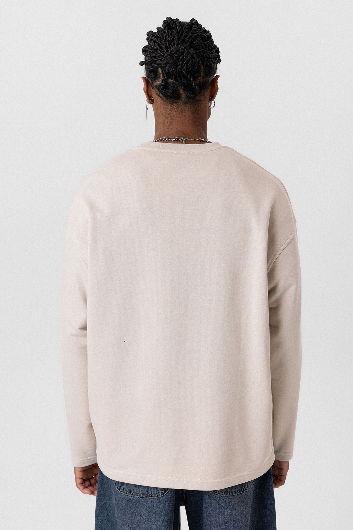 CEP DETAYLI OVERSIZE SWEATSHIRT TAŞ