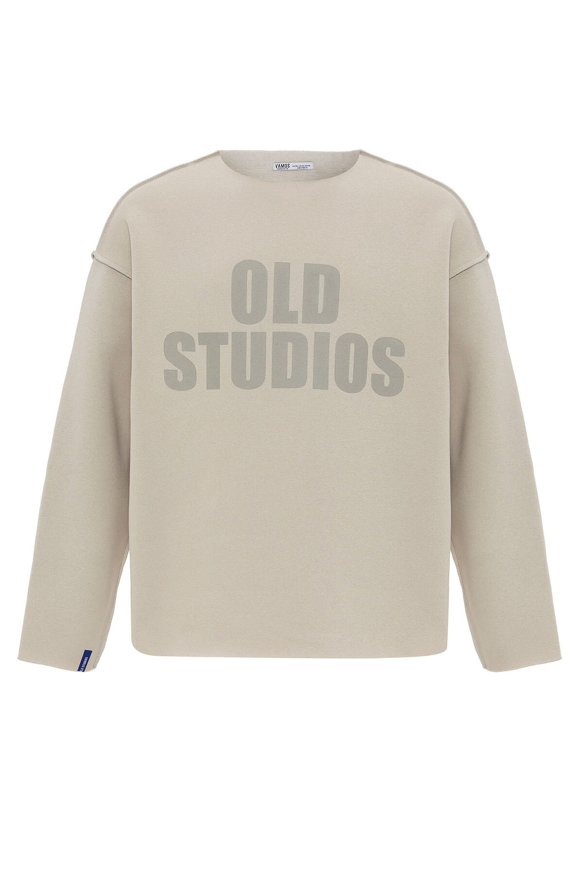 DİKİŞ DETAYLI OVERIZE SWEATSHIRT BUZ GRİSİ