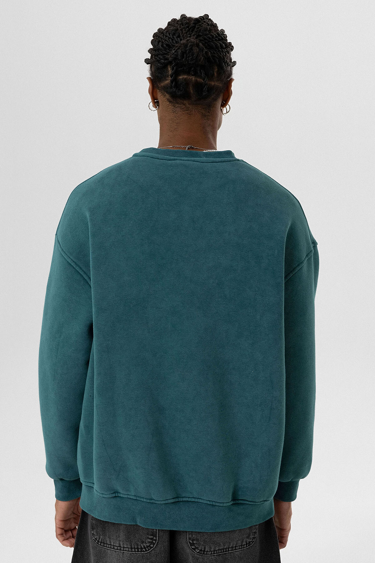 YIKAMALI BASIC OVERSIZE SWEATSHIRT PETROL