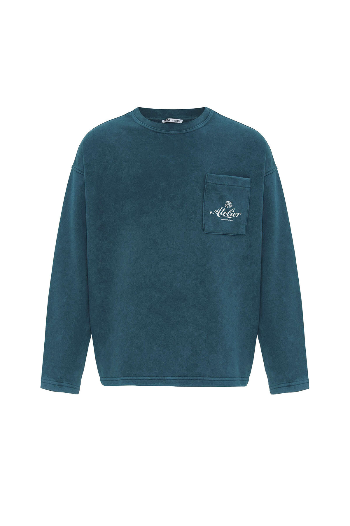 YIKAMALI OVERSIZE CEP DETAYLI SWEATSHIRT PETROL