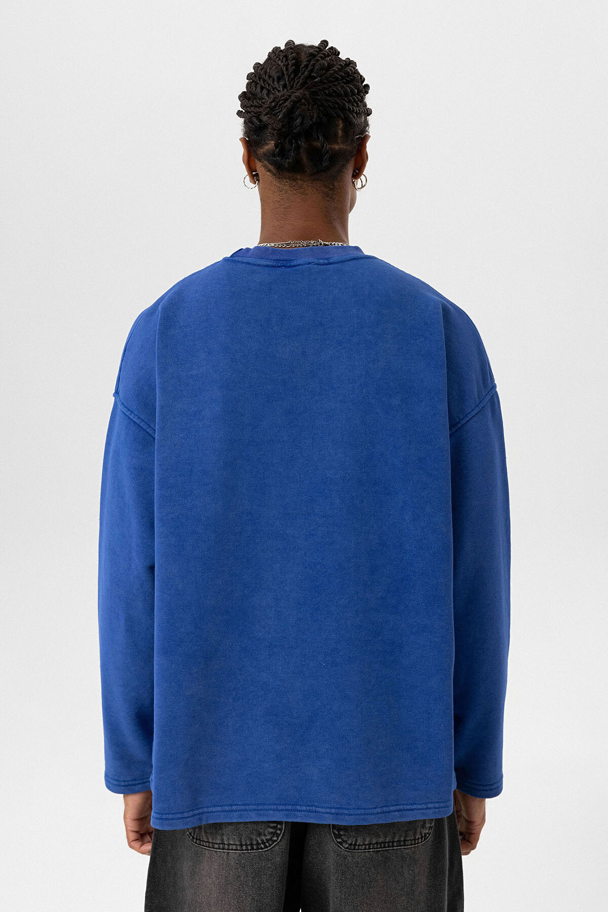 YIKAMALI OVERSIZE CEP DETAYLI SWEATSHIRT SAKS