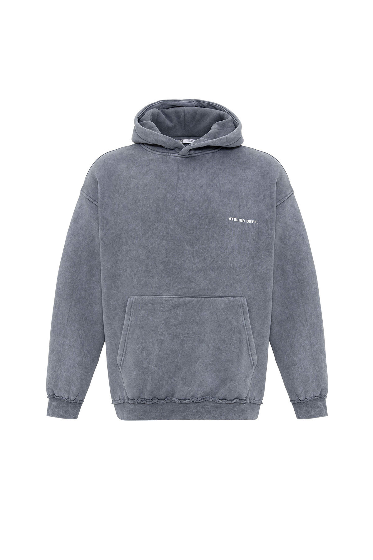 YIKAMALI OVERSIZE KAPÜŞONLU SWEATSHIRT AÇIK FÜME