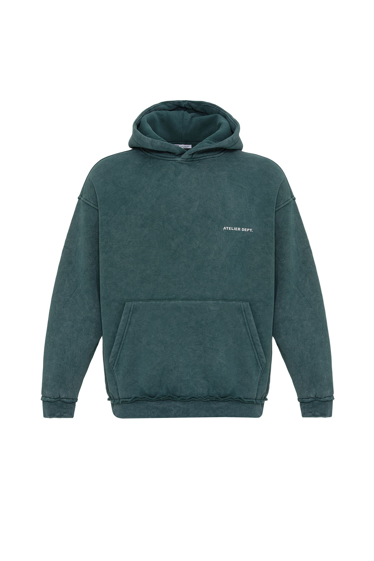 YIKAMALI OVERSIZE KAPÜŞONLU SWEATSHIRT PETROL